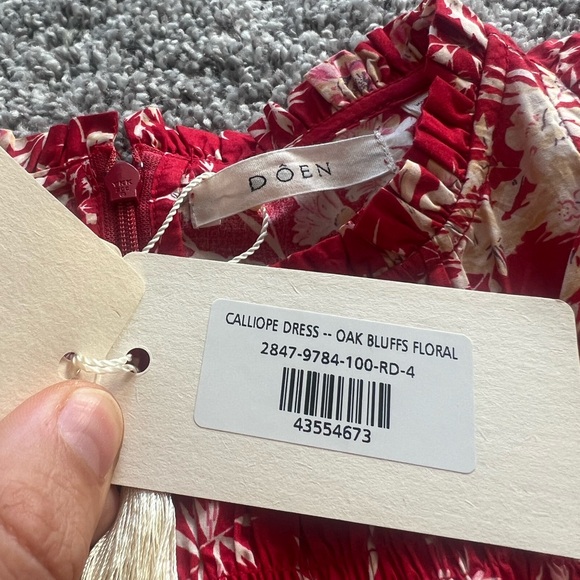 NWT Doen Calliope Dress in Oak Bluffs Floral Sz 4 - Picture 3 of 6
